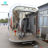 NEW BORN Four à pizza en aluminium, Food Truck, Cuisine mobile entièrement équipée, Camionnette à café, Remorque, Crêpes de rue, Bonbons, Normes américaines, Antirouille