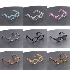 Lunettes de soleil et lunettes de style <span class=keywords><strong>dessin</strong></span> <span class=keywords><strong>animé</strong></span> faites à la main de 4,5 cm 1/6 1/8 1/12 pour poupées BJD (taille miniature) - Product Image 1