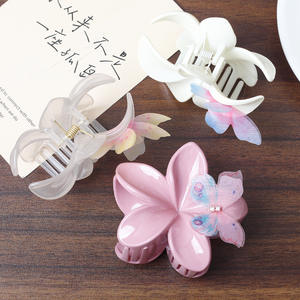 إكسسوارات شعر من المصنع بلون الحلوى مشابك من Plumeria Bauhinia لمحاكاة زهور الكمبيوتر على الطراز الأوروبي والأمريكية - Product Image 2