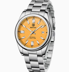Benyar 5185 Premium Luxury Hollow Out Men's Wristwatch Stainless Steel Band Automatic Mechanical Date 100M Waterproof Watches - Product Image 6