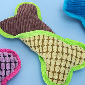 Juguete Masticable para Perros con Forma de Hueso, Sonido Chirriante, Ecológico, Duradero, Interactivo, de Felpa, para Limpieza Dental - Product Image 5