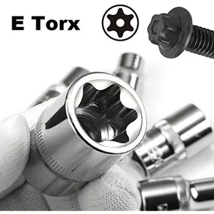 Juego de llaves de vaso Torx <span class=keywords><strong>E</strong></span>-Star para mujer, 4/5/14 piezas, E4-E24, con inserto hexagonal externo <span class=keywords><strong>E</strong></span>-Torx para tuercas - Product Image 5