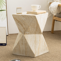 Table basse moderne et durable en ciment magnésia pour appartement et salon, mobilier de maison
