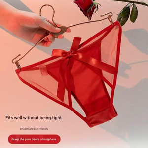 Tanga de Algodón Sexy para Mujer, Cintura Alta, Transparente, con Encaje, Tallas Grandes, Satinado, Transpirable, Ecológico, de Secado Rápido - Product Image 2