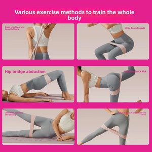 Bande de Résistance Élastique Ajustable en Silicone pour Yoga, Fitness, Étirements, Entraînement du Dos et des Hanches pour Femmes - Product Image 3