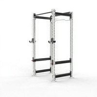 Rack de Squat Unisexe à Cadre Complet en Acier, Machine de Musculation Commerciale pour le Renforcement Corporel, Entraîneur Fonctionnel en Métal pour les Bras Liva