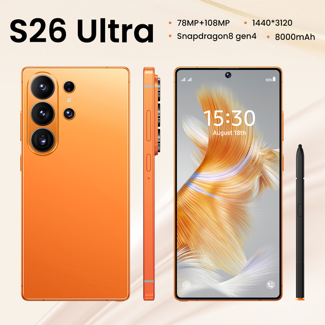 22GB+2TB S26 ULTRA Smartphones Best Selling Android 15 Unlocked Cell Phone 7.3 Inch Big Screen S26 ultra Smart Mobile Phones