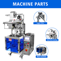 Machine de formage, de remplissage et de scellage verticale entièrement automatique pour sachets en plastique pour 2g 3g 5g 10g 30g de soda, de poudre à lever, d'épices