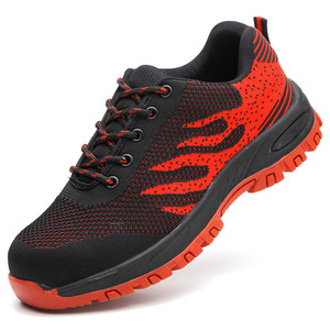 Chaussures de sécurité à bout en acier pour hommes et femmes, baskets de travail décontractées <span class=keywords><strong>Anti</strong></span>-écrasement, à la mode, style industriel - Product Image 4