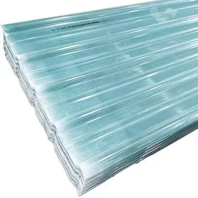 Láminas de techo corrugadas transparentes personalizadas, fibra de vidrio FRP