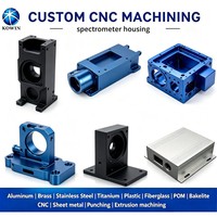 Boîtier de spectromètre CNC en aluminium 6063 anti-stress, châssis scellé de précision pour équipement d'analyse spectrale optique de paillasse