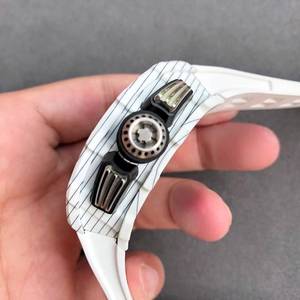 Reloj Mecánico Automático Multifunción Cronógrafo de Cerámica Blanca Street Trend 1103 para Hombre, Resistente a Impactos y al Agua, para Exteriores - Product Image 4