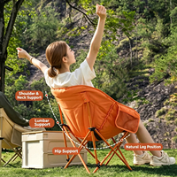 Chaise pliante légère et durable avec assise rembourrée, coque matelassée, poche latérale en maille, portable pour camping, plage, parc – Vente directe usine