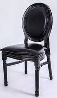 Chaise de salle à manger Louis antique en bois massif tapisserie d'ameublement de broderie rose avec chaise de mariage à dossier rond pour l'utilisation de meubles de maison