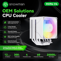 Ventilateur LED ARGB SNOWMAN pour processeur, refroidisseur CPU, 6 caloducs, montage universel pour Intel pour AMD, dissipateur thermique en aluminium 5V pour ordinateur de bureau