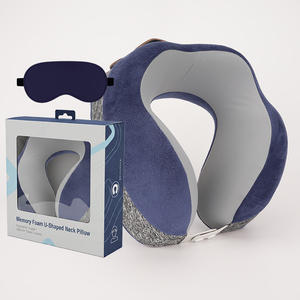 Bantal Leher Perjalanan Bentuk U Personalisasi Populer Grosir Oeko-Tex, Bantal Perawatan Ortopedi Portabel untuk Kursi Mobil dengan Fitur Memori - Product Image 1