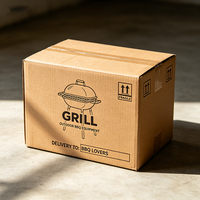 Boîte d'emballage pour barbecue personnalisée, imprimée, imperméable, en carton ondulé robuste, pour équipement extérieur