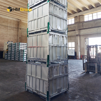 Grande boîte en métal pliable empilable pour le stockage industriel