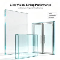 Verre trempé pour vitrine de magasin avec épaisseur personnalisée et bord poli pour la conception et l'utilisation en vitrine de magasin de détail