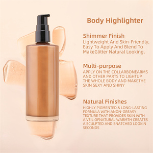 Illuminatore evidenziatore per il corpo vegano lucido per trucco Glitter con etichetta privata personalizzata per la pelle perfettamente rugiadosa - Product Image 6