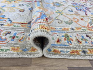 พรมขนสัตว์ทำมือสไตล์โมเดิร์นสีพาสเทลสำหรับห้องนั่งเล่นและห้องนอน - Product Image 5