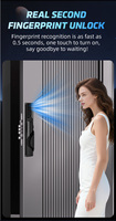 Serrure de porte intelligente Cloud Facial Tuya Wifi Ttlock avec reconnaissance faciale 3D automatique, empreinte digitale et caméra