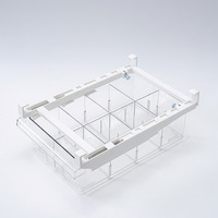 Koelkastlade-organizer, koelkastorganizerbakken, uittrekbaar met handvat, koelkastplankhouder, opbergdoos, transparante container