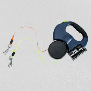 Correa de nailon extensible automática doble para mascotas, correa de tracción para caminar, duradera, Premium - Product Image 1