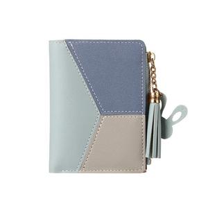 Cartera Corta con Cremallera para Mujer, Estilo Coreano, con Borla, Diseño Geométrico, Forro de Cuero y PU, Venta al Por Mayor de Fábrica 2026 - Product Image 4