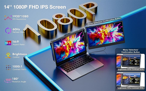 Draagbare Màn hình 14 "draagbaar FHD 1080P dubbel scherm werkt với <span class=keywords><strong>Mac</strong></span> Android Chrome Linux Quá Khứ OP <span class=keywords><strong>13</strong></span> ~ 17" máy tính xách tay - Product Image 2