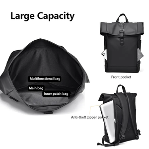 उच्च गुणवत्ता वाले वाटरप्रूफ रोल टॉप ट्रैवल लैपटॉप बैकपैक (कस्टम लोगो और रंग उपलब्ध) बोर्डिंग बैग - Product Image 2