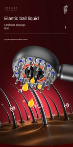 Red Light Hair Protection Cross-Border <b>Scalp</b> Medicine Applicator Kneading <b>Scalp</b> <b>Massager</b> Liquid Guide Hair Massage Head <b>Massager</b> - Product Image 5
