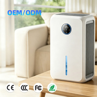 Déshumidificateur électrique portable à faible bruit, écran LED, réservoir de 2,2 L, contrôle intelligent de l'humidité, écran tactile/télécommande