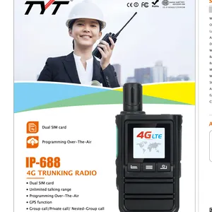 Novo Produto TYT IP-688 4G Rede Telefone Móvel Zello Real ptt poc rádio telefone PNC380 Walkie talkie com Cartão SIM