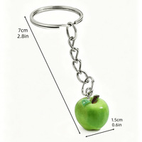 Hars PVC Kunstfruit Micro-Mini 3D Sleutelhanger Hangertje DIY Handgemaakt Aardbei Banaan Perzik Auto Accessoire