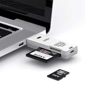 EONLINE Adaptateur de <span class=keywords><strong>carte</strong></span> mémoire USB 3.0 USB2.0 2 en 1 pour PC, accessoires pour ordinateur portable, lecteur de cartes intelligent multi-cartes - Product Image 6