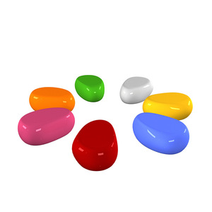 Silla Ovalada de Fibra de Vidrio, Muebles de Jardín para Exteriores, Duraderos, para Uso en Centros Comerciales, Estilo Contemporáneo - Product Image 4