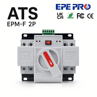 Commutateur de transfert automatique double alimentation 63A ATS 2P AC 220V EPEPRO pour générateur domestique et alimentation de secours