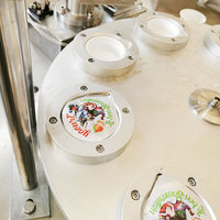 Machine de remplissage et de scellage de gobelets en plastique Langtai Haute efficacité Rotative pour la pâte, le lait fermenté, le yaourt Machine d'emballage