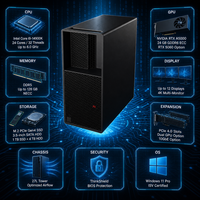 Station de travail P3 Tower, processeur Core de 13e et 14e génération, DDR5, GPU, modélisation 3D, création de contenu, testé par des professionnels