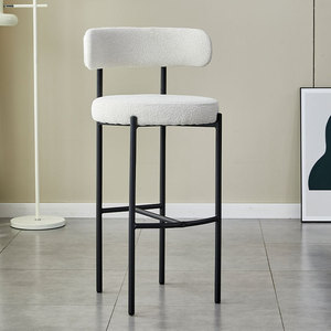 Chaise <span class=keywords><strong>de</strong></span> <span class=keywords><strong>bar</strong></span> au design moderne et luxueux, polyvalente pour la maison, l'hôtel et la villa, en acier inoxydable et <span class=keywords><strong>velours</strong></span>, <span class=keywords><strong>tabouret</strong></span> <span class=keywords><strong>de</strong></span> <span class=keywords><strong>bar</strong></span> haut pour restaurants - Product Image 4