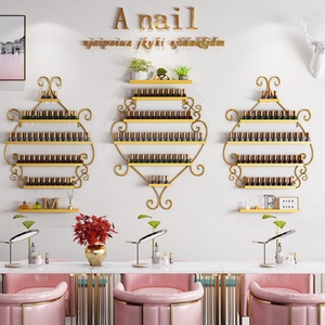 Meuble de salon de manucure élégant et simple, en vente flash, support en métal pour vernis à ongles, présentoir à vernis à ongles - Product Image 1