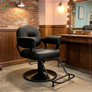 Internet Celebrity Trendy Salon Barber <b>Chair</b> <b>Leather</b> Ergonomic 360 Degree Rotation Modern Design Commercial Use Barber Shop - Product Image 1