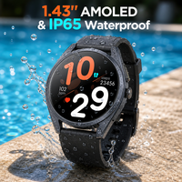 Montre connectée de santé senior P3A avec appels téléphoniques 4G, alarme SOS, surveillance cardiaque, géolocalisation GPS, écran AMOLED, étanchéité IP65 et IA