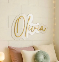 Panneau nominatif personnalisé en acrylique 3D, plaque à initiales personnalisée, étiquette nominative décorée en forme de cœur, décoration murale pour chambre d'enfant, cadeau de baby shower