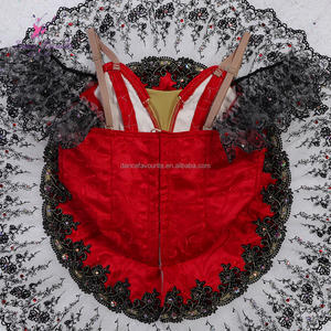 Tutú <span class=keywords><strong>de</strong></span> Tul Rígido Blanco con Corpiño Rojo Personalizado para Adultos B26654, Tutú <span class=keywords><strong>de</strong></span> Danza Profesional <span class=keywords><strong>de</strong></span> <span class=keywords><strong>Cascanueces</strong></span>, Tutú <span class=keywords><strong>de</strong></span> <span class=keywords><strong>Hada</strong></span> Azucarada Paquita - Product Image 4