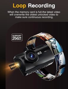 行车记录仪 3 前置循环录像车载 <span class=keywords><strong>DVR</strong></span> 2 英寸 IPS 屏幕黑匣子内置 WiFi 防水广角行车记录仪 - Product Image 3