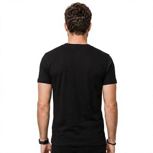เสื้อยืดผู้ชายพิมพ์ลายตามสั่งขายส่ง ผ้าคอตตอนเจอร์ซีย์ถัก 100% พิมพ์ลายนูน 3 มิติ สีดำ ไซส์ใหญ่ รับผลิตเสื้อยืดแบบ OEM - Product Image 2