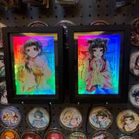 Magnete per Frigorifero 3D in Carta con Luce LED, Design Anime, per Regali, Vendita all'Ingrosso
