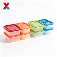 Conteneur de stockage alimentaire en plastique PP de qualité alimentaire, réutilisable, écologique, compatible micro-ondes, tailles personnalisables, impression de logo personnalisée pour salade